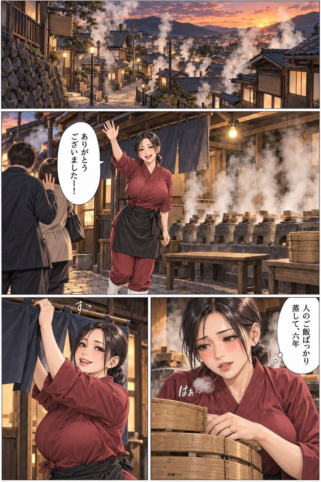 別府鉄輪 湯けむりの蒸し小屋 第1話 39歳の人妻が、湯を掘りに来た職人と湯気の石室にこもる サンプル1