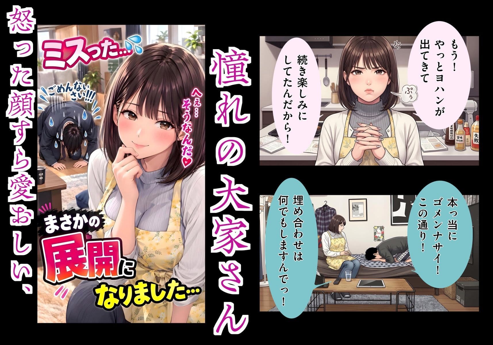 ミスして土下座したら、大家さんに押し倒された件〜「ずっと好きでした」両想い同居人の甘々お仕置き交尾〜 サンプル4