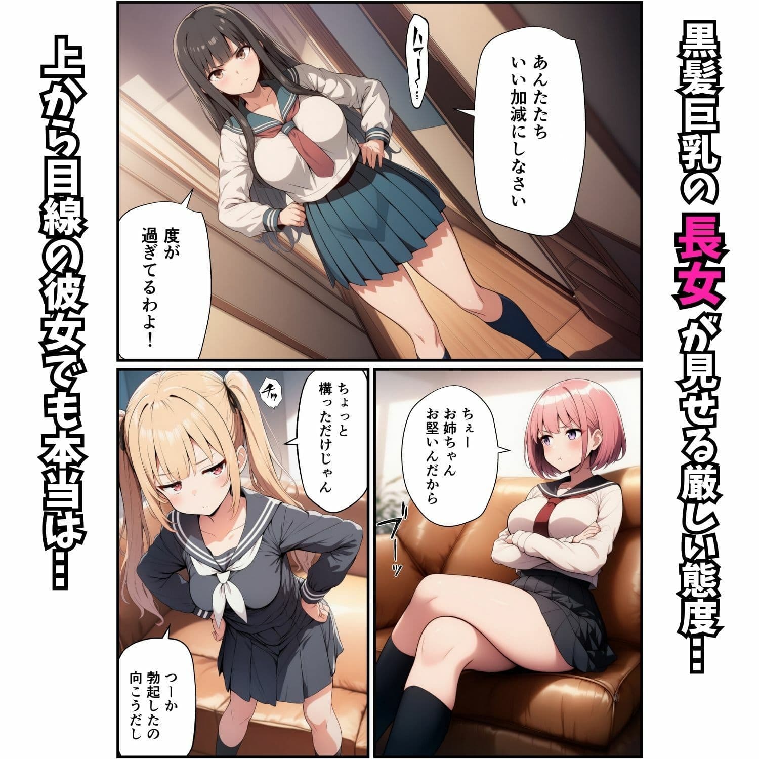 三姉妹が逆夜●い！義妹ハーレムで生ハメ三昧 サンプル7