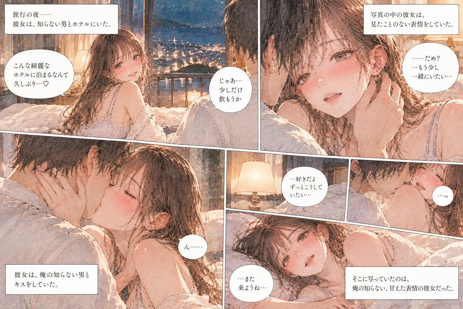 彼女の裏アカウントを見つけたら、知らない男との旅行写真が投稿されていた。 サンプル4