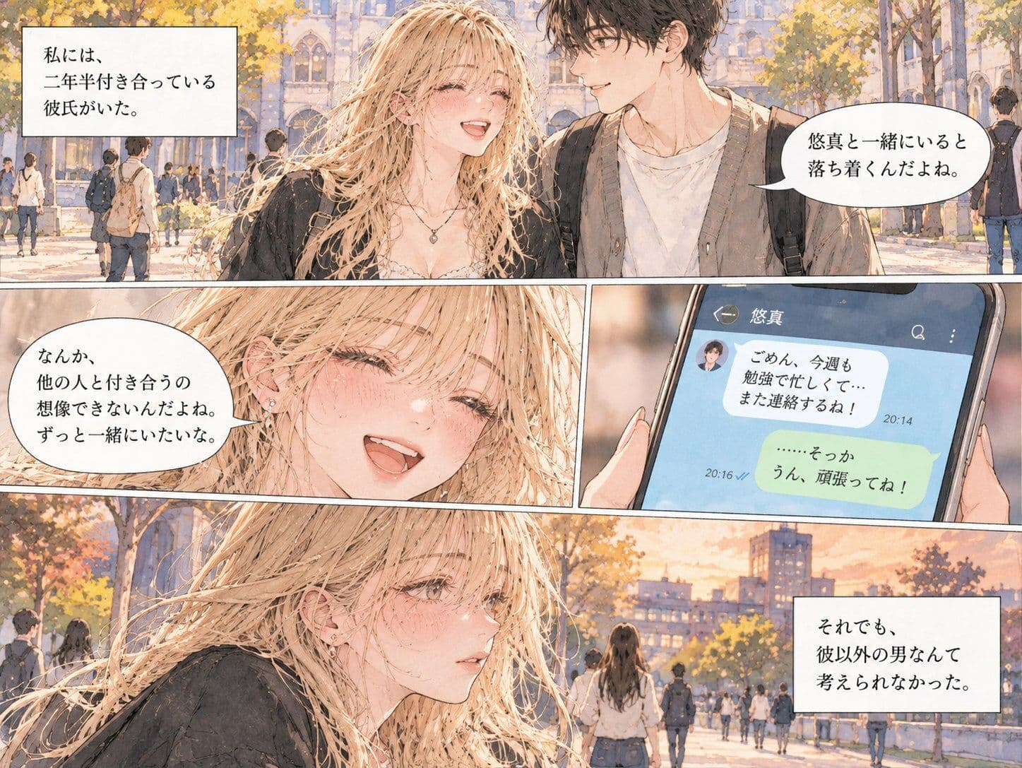 彼氏一筋だった金髪美女を、大学の飲み会で出会った男が寝取りに成功した。〜悶絶クンニ〜 サンプル1