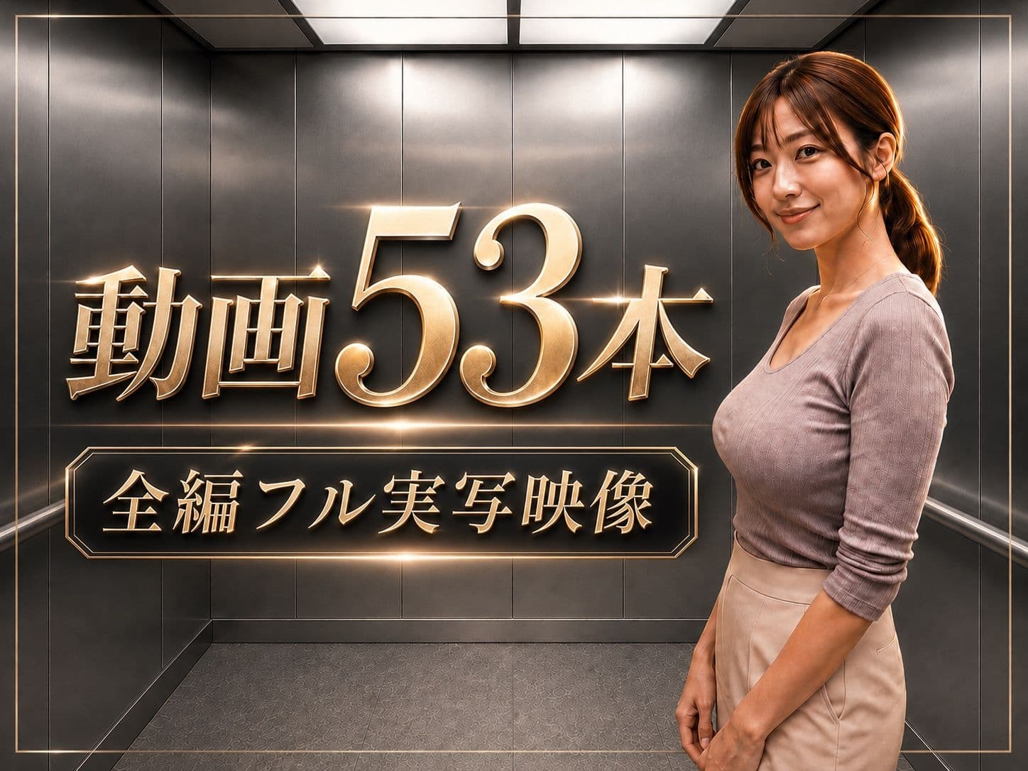 【フル実写動画】密室エレベーターに閉じ込められヤリマン巨乳人妻/ギャル/アイドルと中出しセックスした件 サンプル4