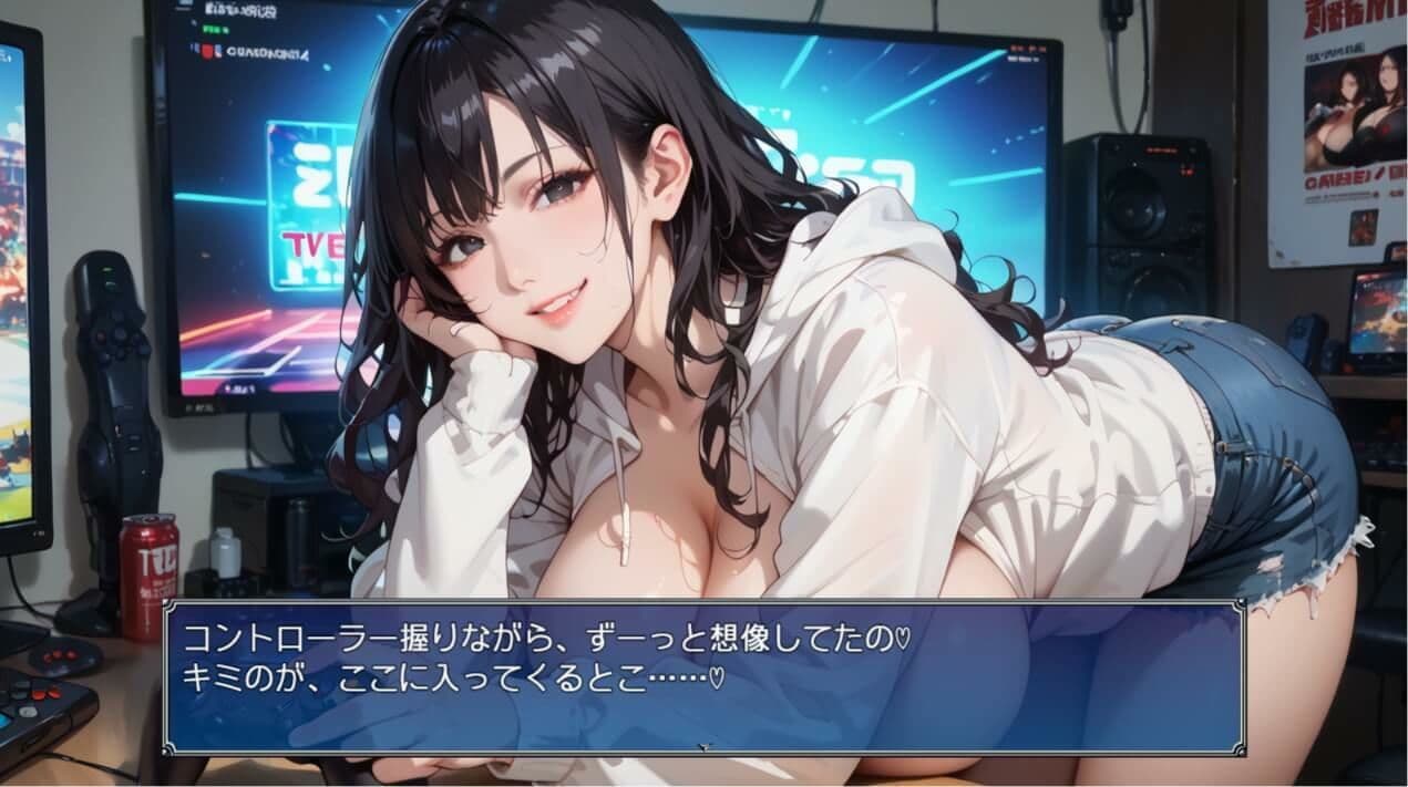 黒髪爆乳ゲーマーの濃厚二人プレイ【ボイスあり】〜人妻真奈美さんの中出しオフ会〜 サンプル4