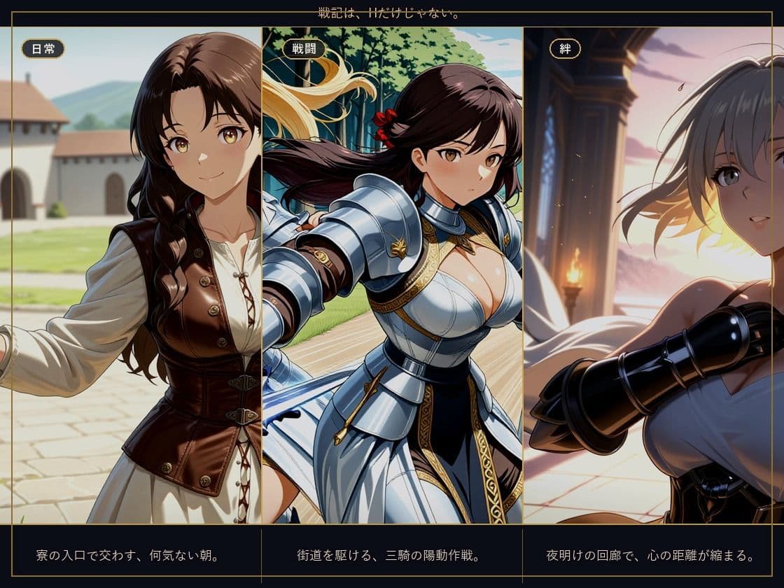 巨乳騎士とえっちな戦記〜7人の巨乳女騎士を娶り、ハーレム皇帝になるまで〜 サンプル9