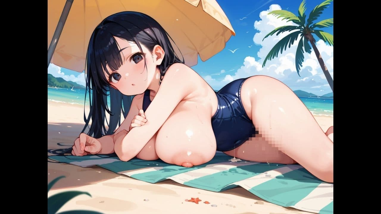 無口な爆乳スク水彼女は、俺の前でだけ乱れる〜二人きりの海で中出し。潮騒と、寡黙な君〜 サンプル2