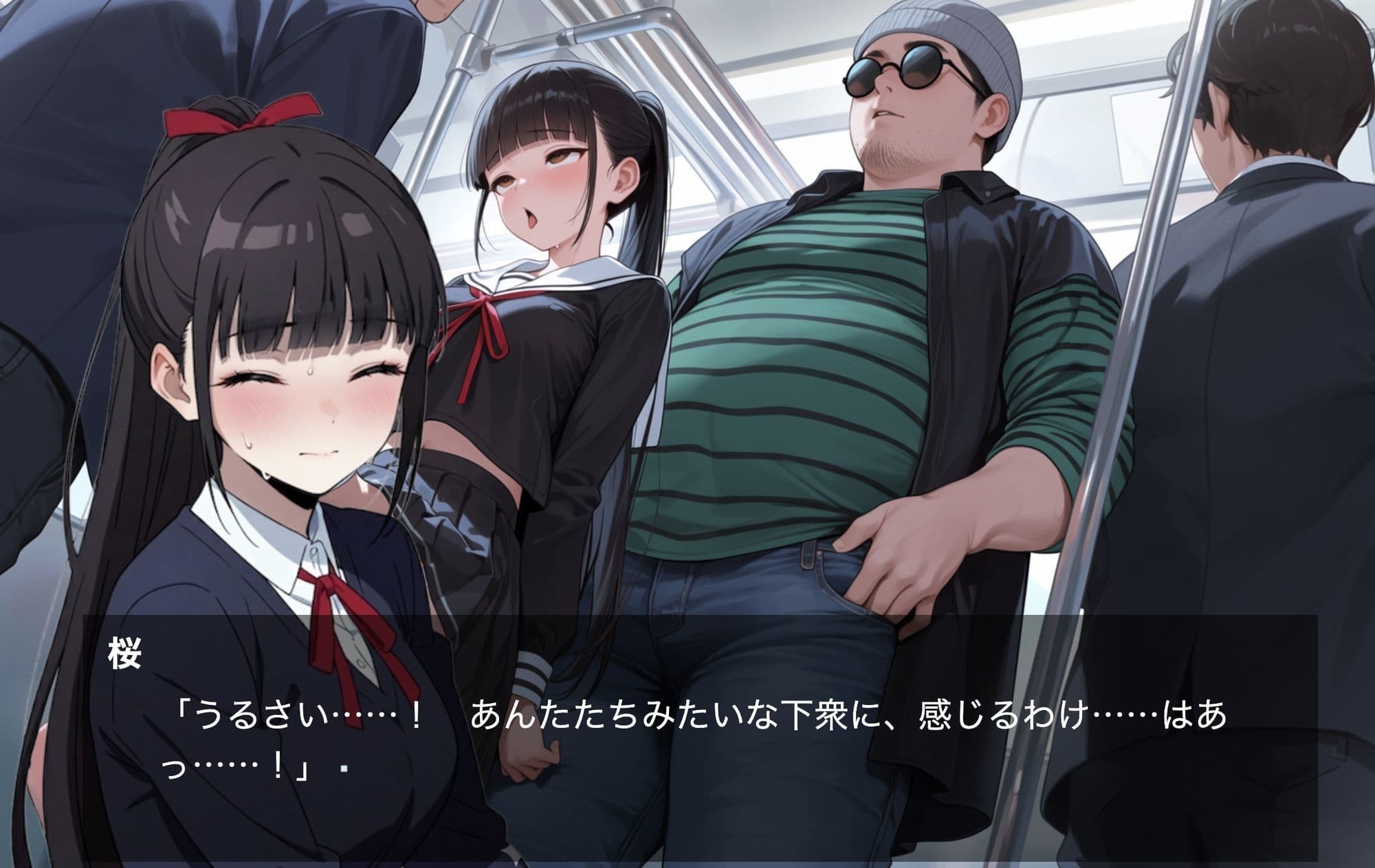 獄門ループVol.4 〜強気な幼馴染と策溺の親友、満員電車で同時に堕ちるWボテ腹絶望エンド〜【断面図アニメ】 サンプル5