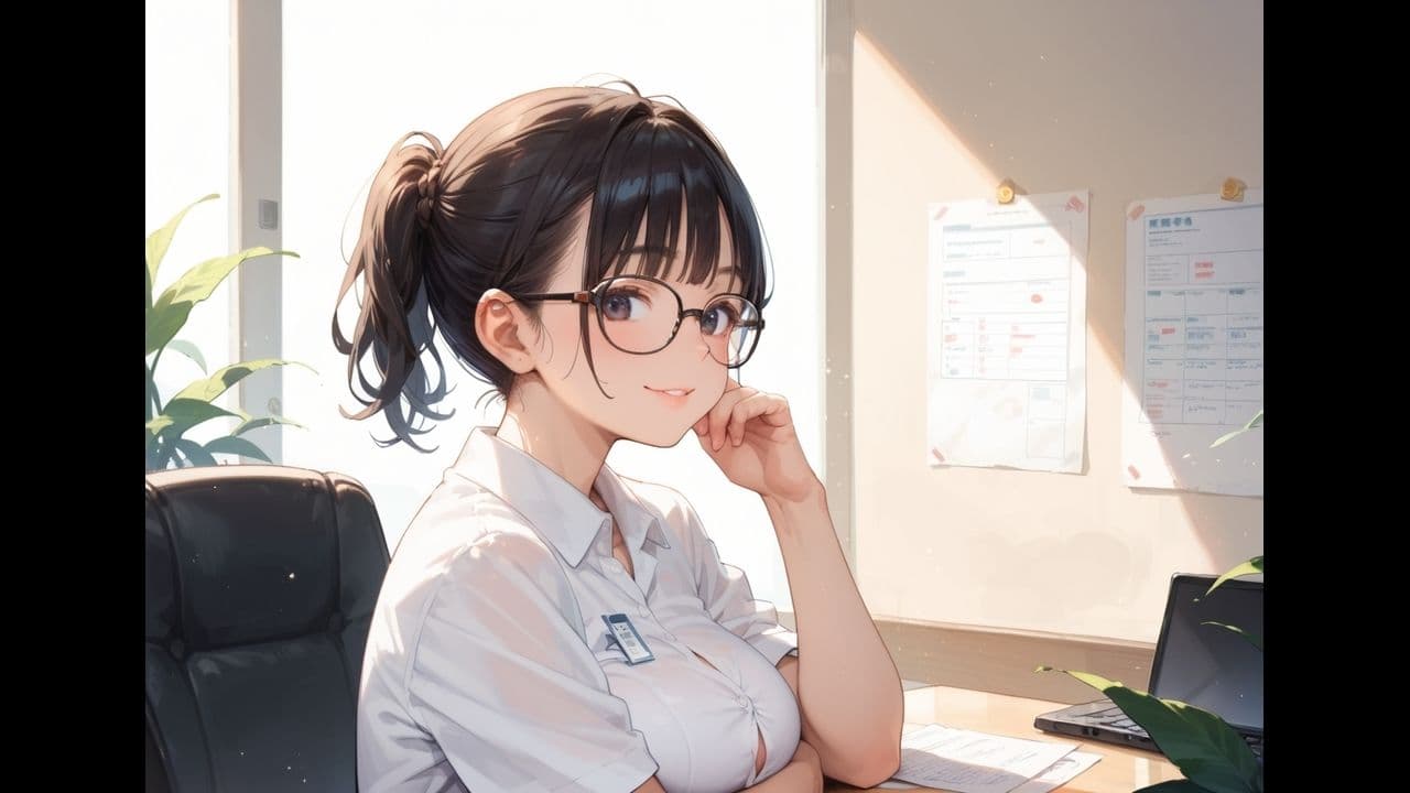 職場のポニテ後輩とらぶらぶ残業H。【たっぷりCG55枚！】 サンプル2