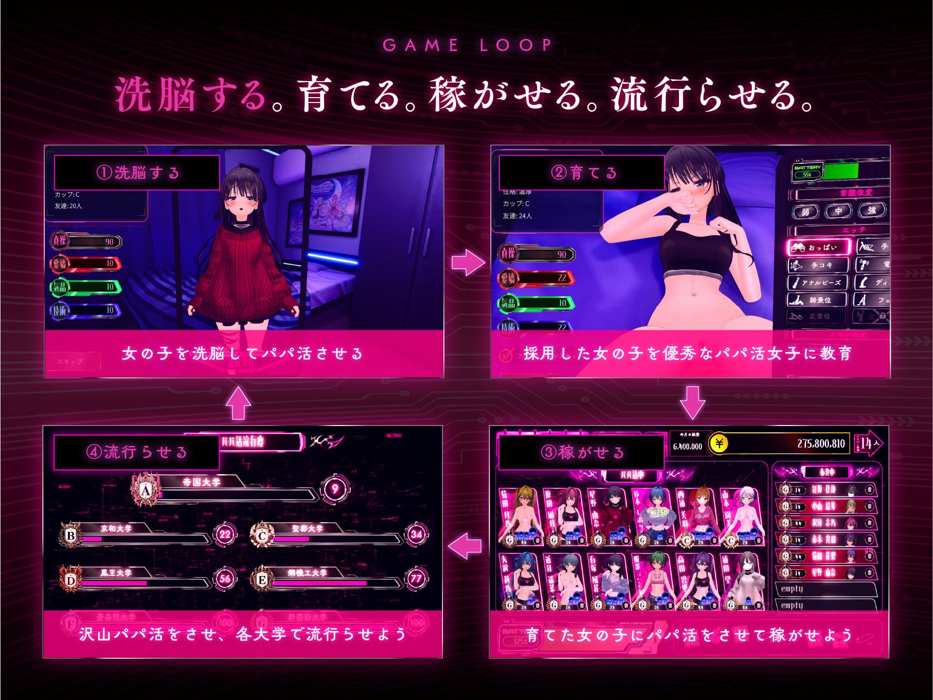 パパ活パンデミクス - 女子大生ビッチ化計画 - サンプル1