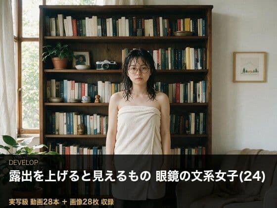 ＜実写級＞露出を上げると見えるもの・眼鏡の文系女子（24）の部屋 28本