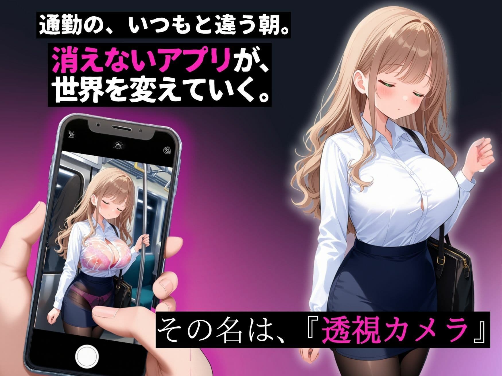 【スマホ対応】透視×時間停止 止まらない欲望と止まった時間〜通勤OL編〜 サンプル1