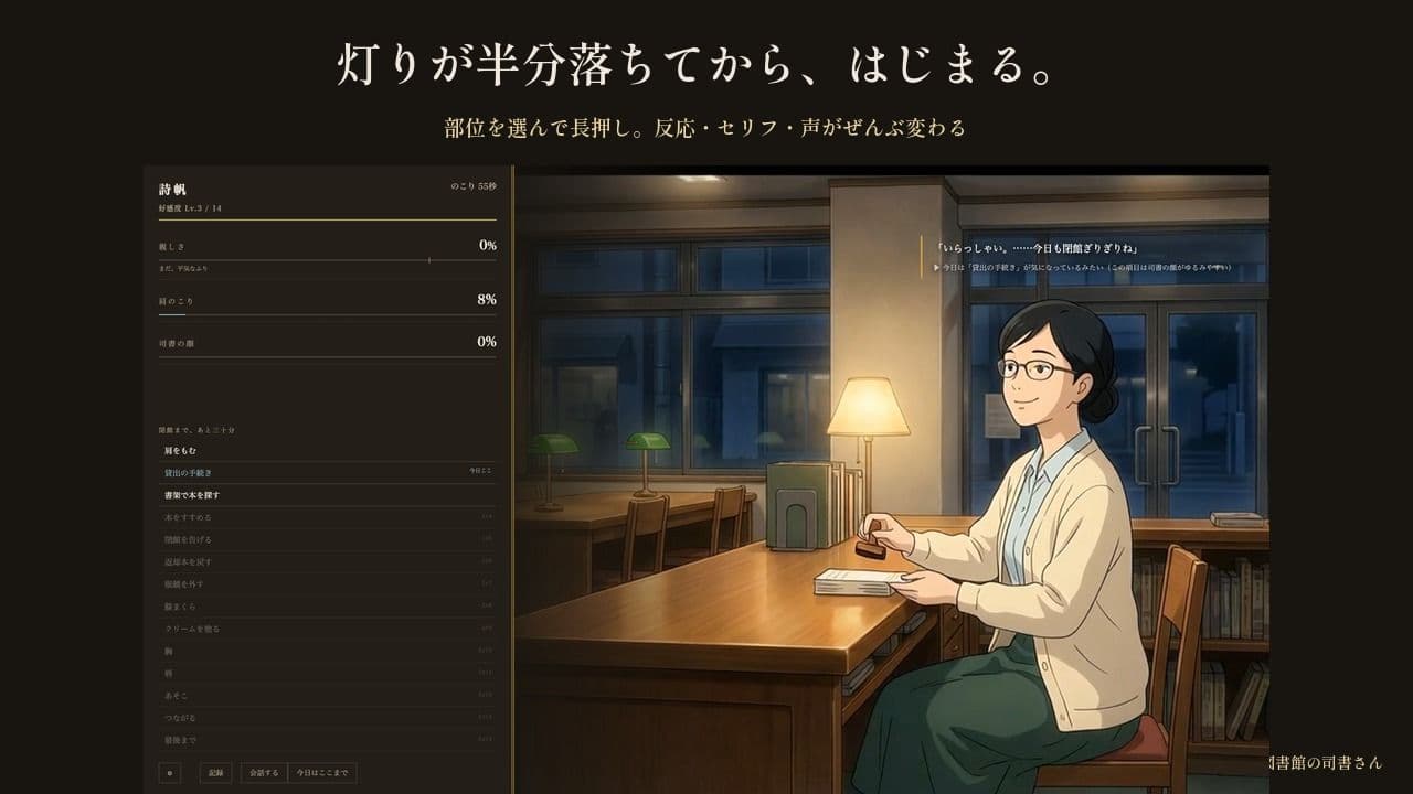 「お静かに」が言えなくなる司書さん 〜閉館まで三十分、声を殺せない夜〜 サンプル2