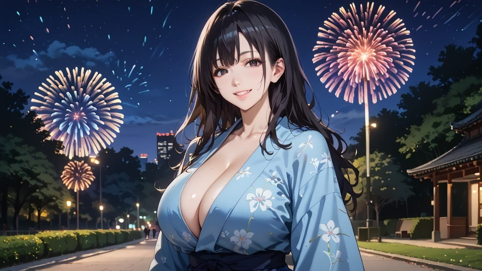 黒髪爆乳浴衣妻のとろあま夏祭り〜人妻真奈美さんと汗だく独占中出し〜 サンプル3