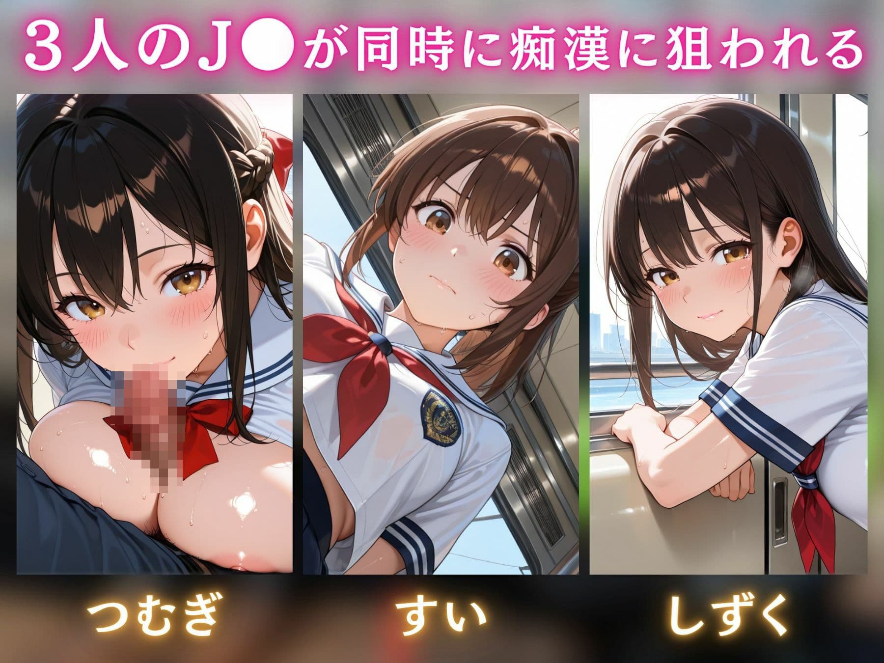 淫乱パズル  痴●電車で種付中出しセックス！ サンプル2