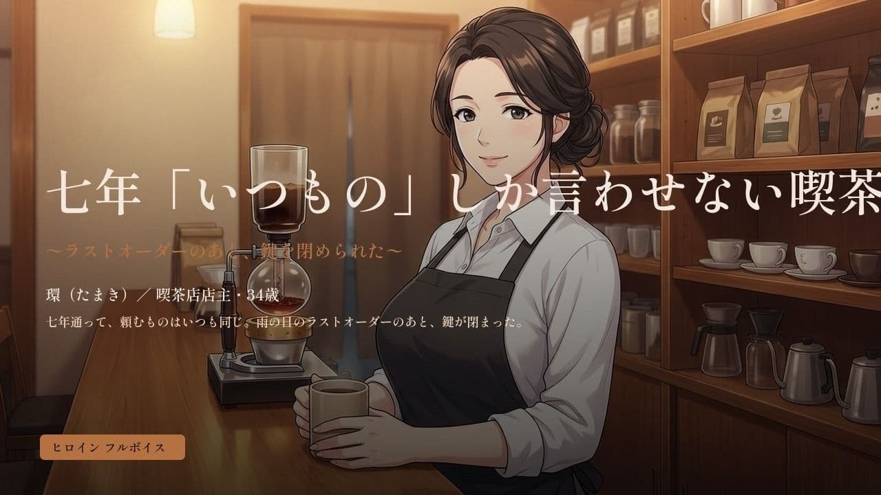七年「いつもの」しか言わせない喫茶店の奥さん 〜ラストオーダーのあと、鍵を閉められた〜 サンプル1