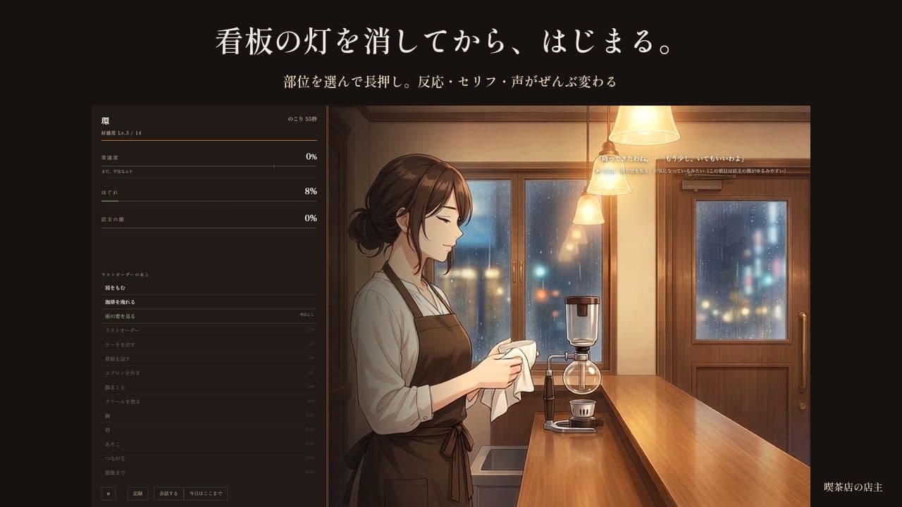 七年「いつもの」しか言わせない喫茶店の奥さん 〜ラストオーダーのあと、鍵を閉められた〜 サンプル2