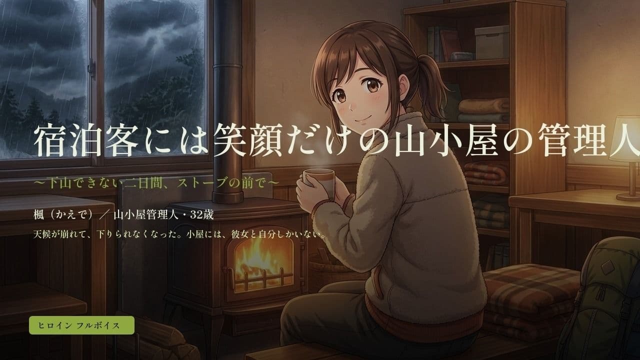 宿泊客には笑顔だけの山小屋の管理人さん 〜下山できない二日間、ストーブの前で〜 サンプル1