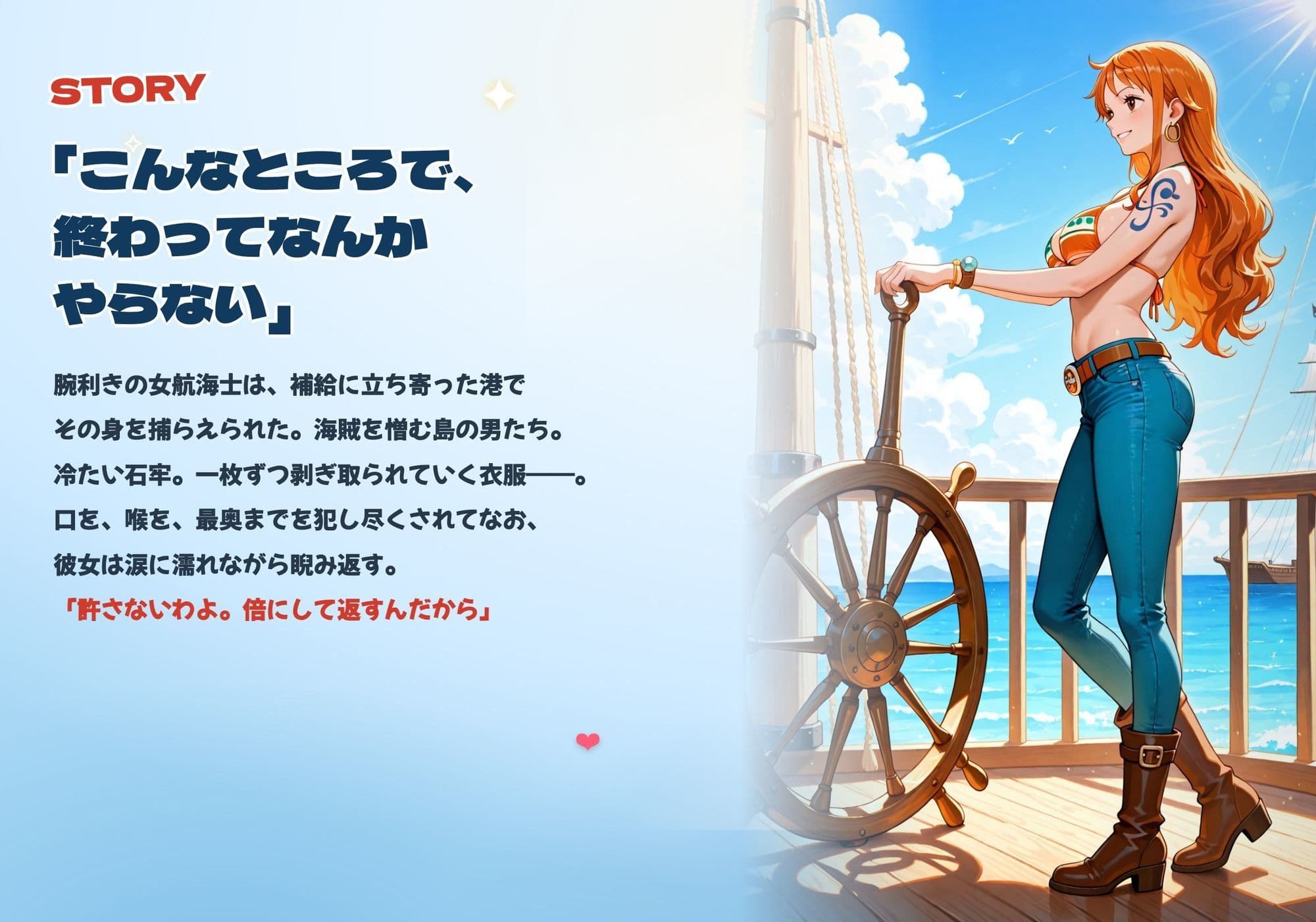 囚われのナミ〜海賊娘が陵●される〜 サンプル2