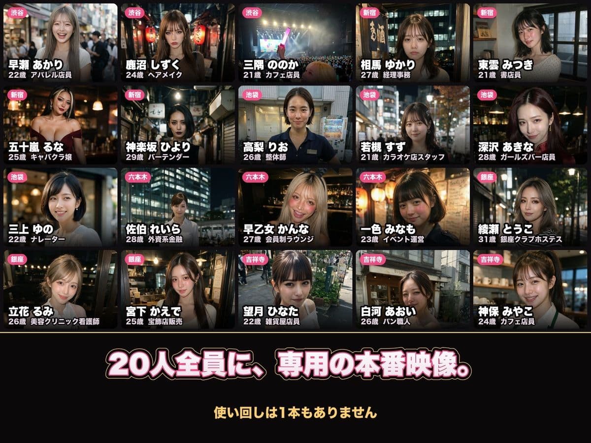 【実写系Hゲーム】ヤリモクしかいない出会い系アプリ 〜スワイプで即ハメ、素人娘20人全員とヤれる〜 サンプル2