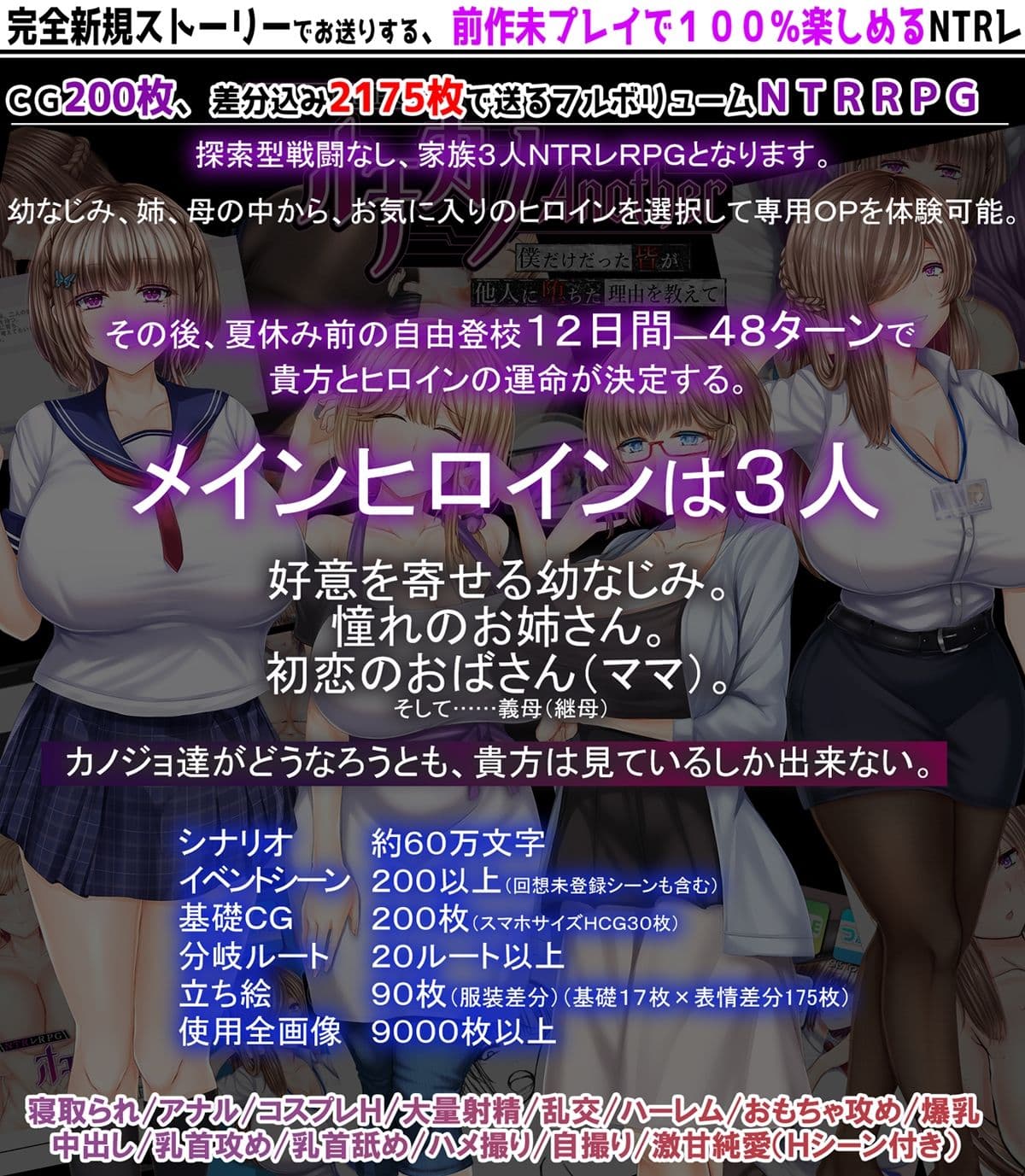 NTRレRPG オチカノ-Another- 〜僕だけだった皆が他人に堕ちた理由を教えて〜 サンプル10
