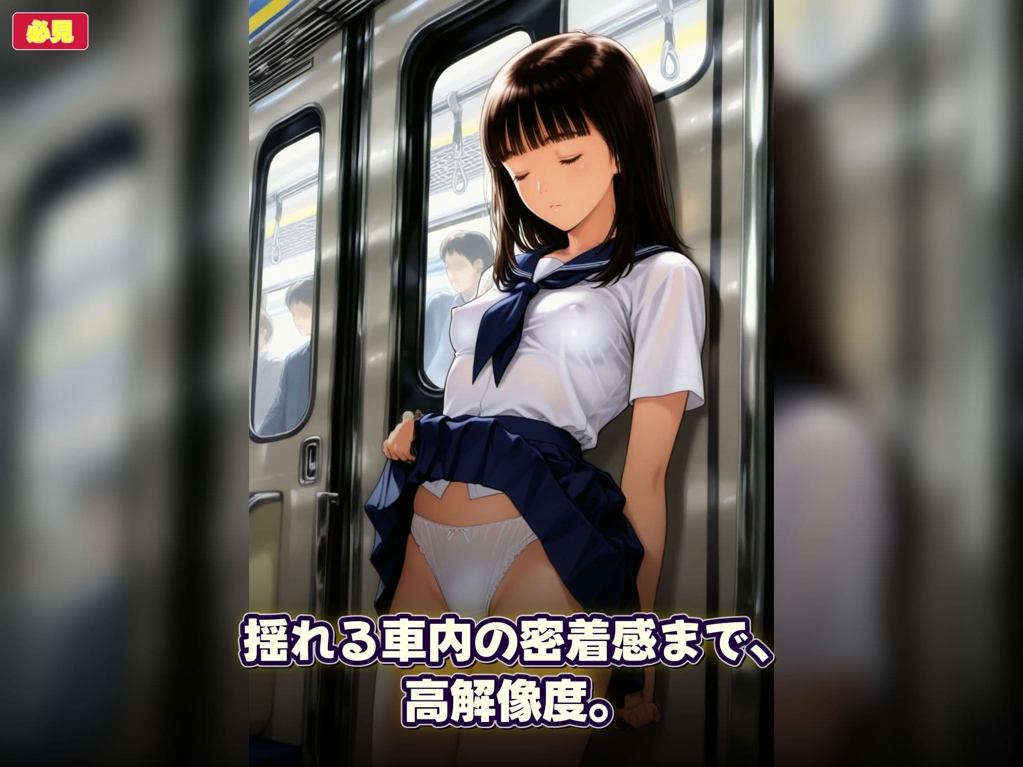 暗黙の満in電車 牝堕通学 〜声を殺して、牝に堕ちる痴●通学路 サンプル1