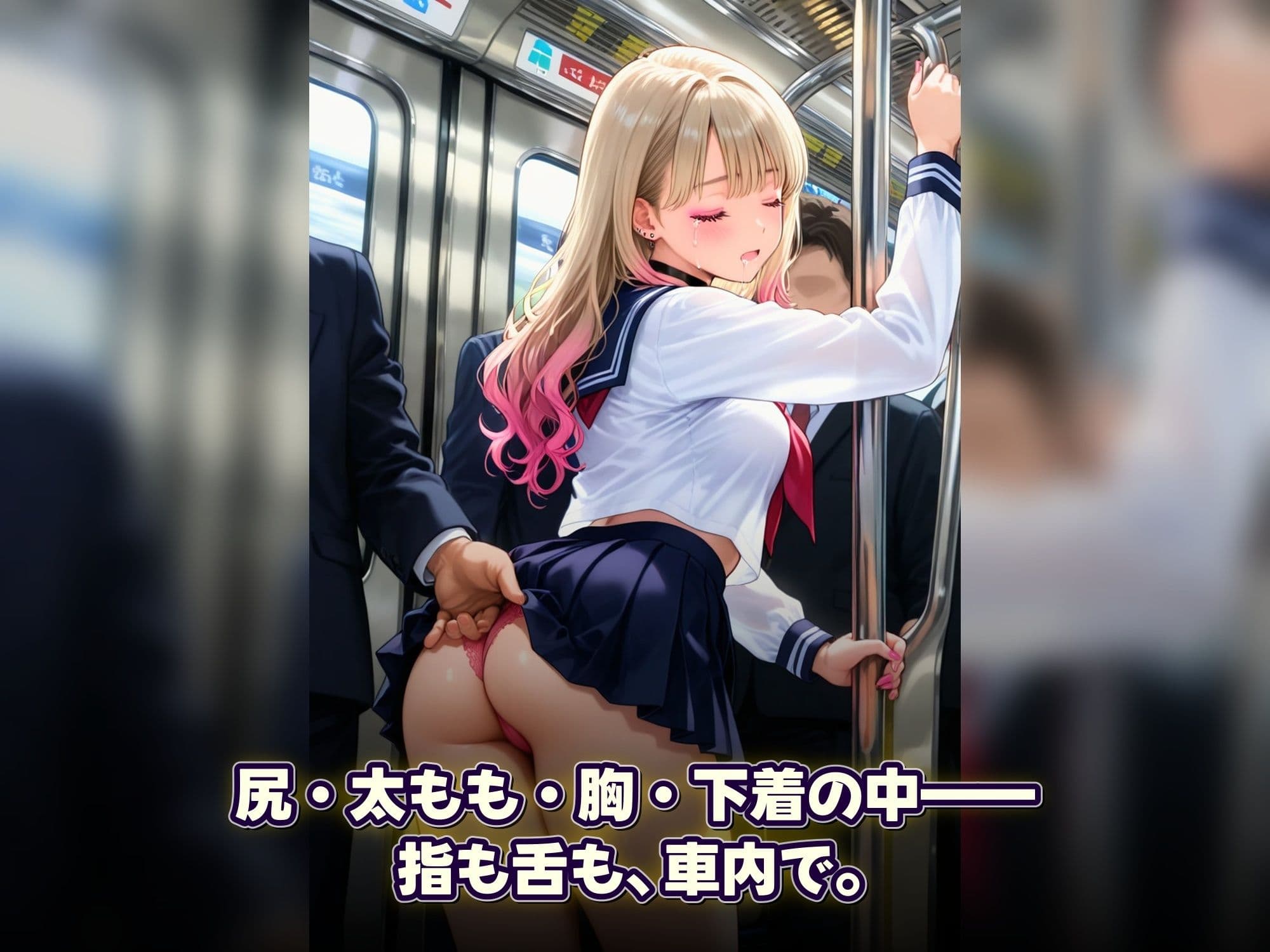 暗黙の満in電車 牝堕通学 〜声を殺して、牝に堕ちる痴●通学路 サンプル2