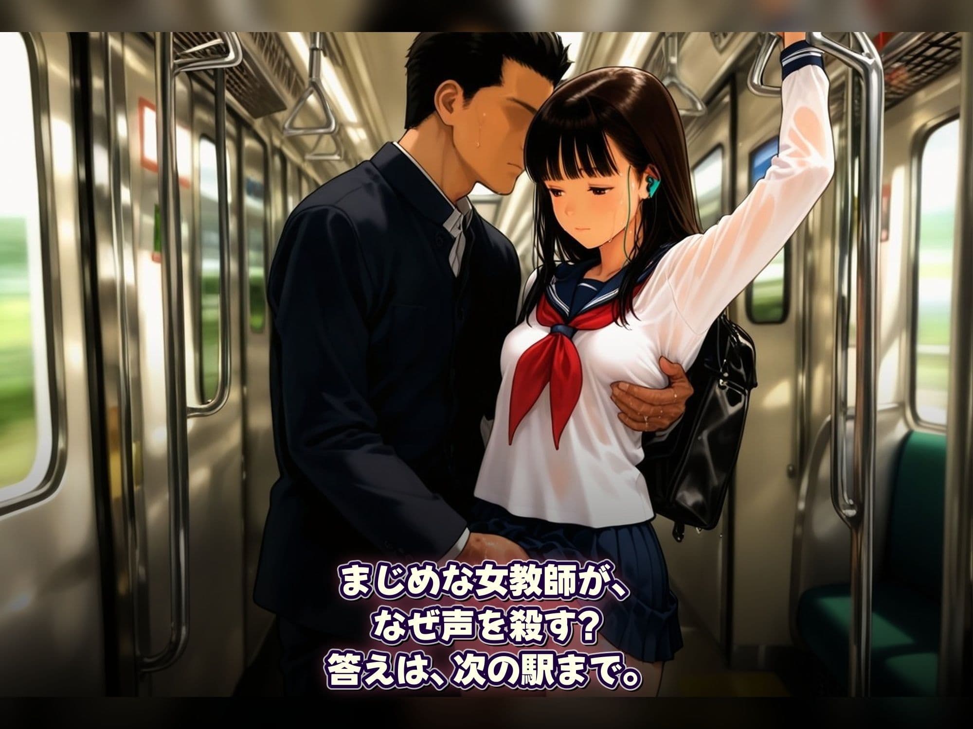 暗黙の満in電車 牝堕通学 〜声を殺して、牝に堕ちる痴●通学路 サンプル4