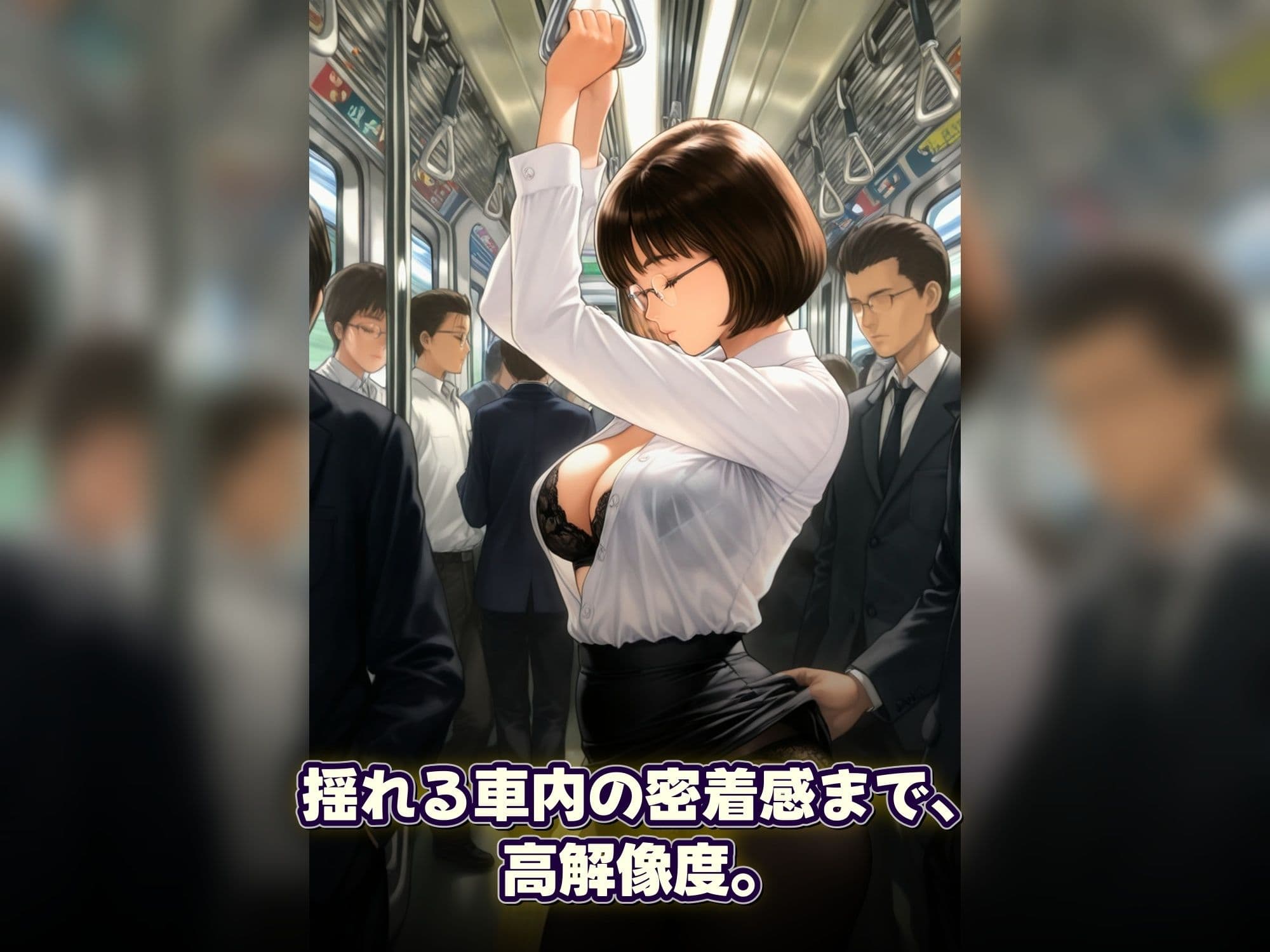 暗黙の満in電車 牝堕通学 〜声を殺して、牝に堕ちる痴●通学路 サンプル6