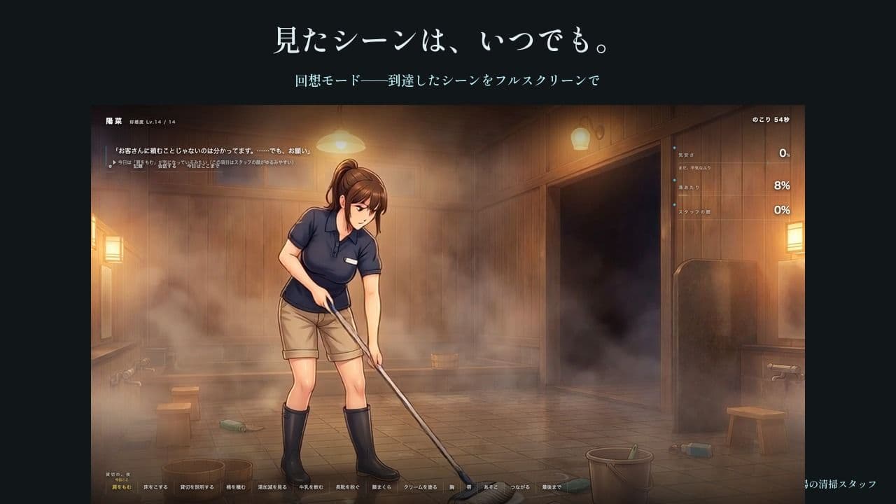 客が帰ったあとしか知らない銭湯の掃除係〜貸切の夜、誰もいない浴場で二人〜 サンプル8