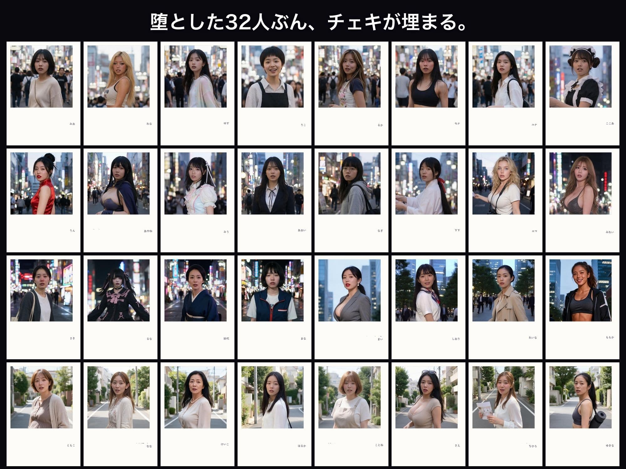 洗脳支配アプリで街中の女32人を調教してハーレム サンプル8