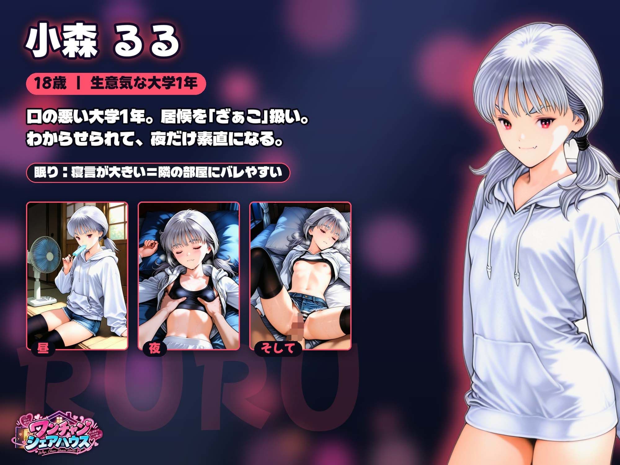 ワンチャン  シェアハウス  眠った隙に、全員堕とす。 ――起こしたら、負け。隣の部屋にバレても、負け サンプル3
