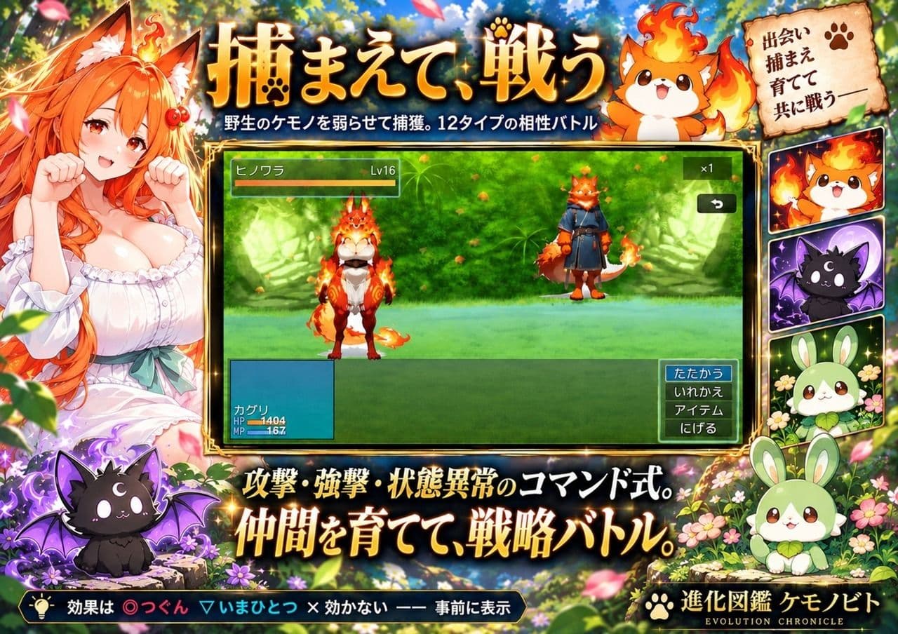 進化図鑑ケモノビト〜相棒と巡る進化の物語〜 サンプル2