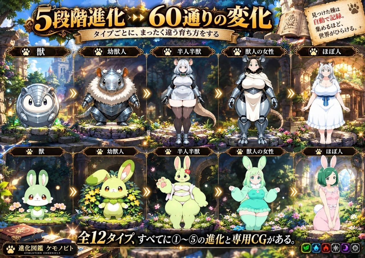 進化図鑑ケモノビト〜相棒と巡る進化の物語〜 サンプル4