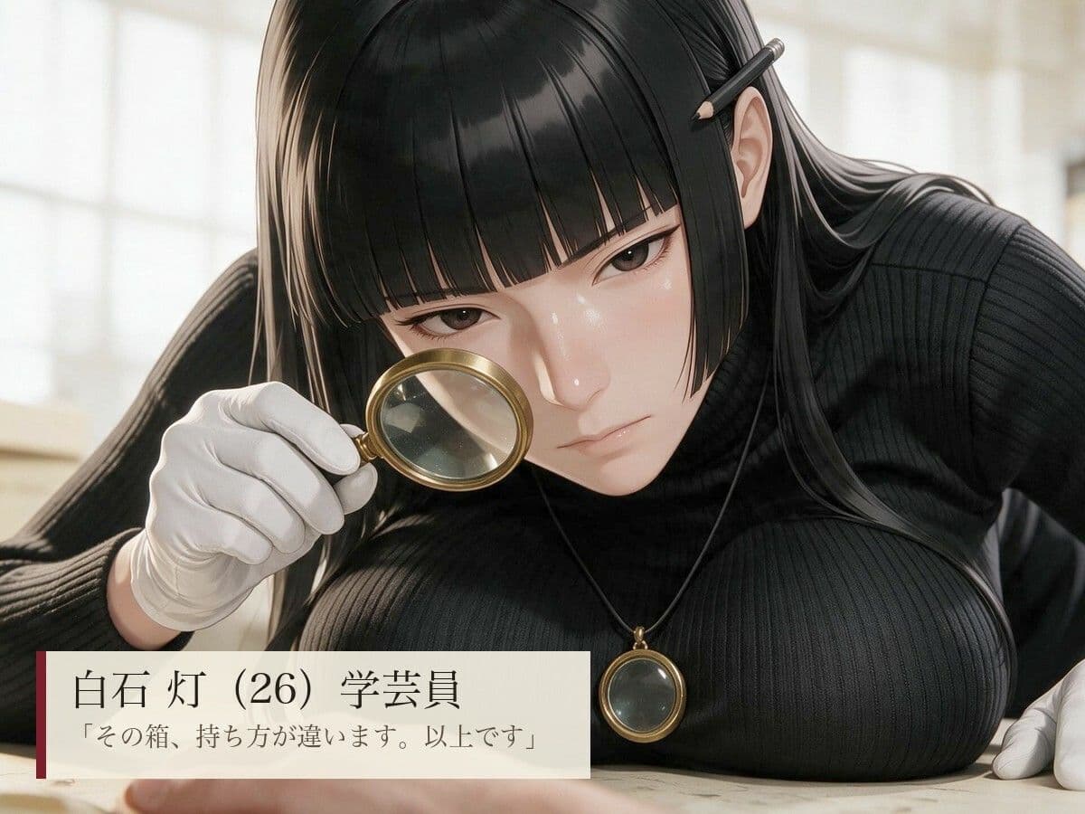 素手の白石さん〜白手袋で手コキしながら、触れた秒数を数える声がとろけていく学芸員(26)〜 サンプル1