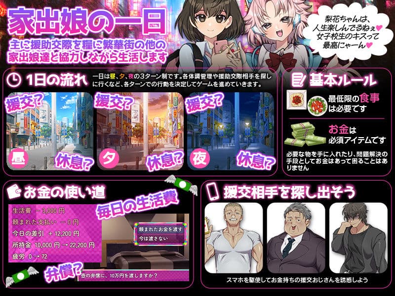 家出娘の援交生活SIM サンプル2