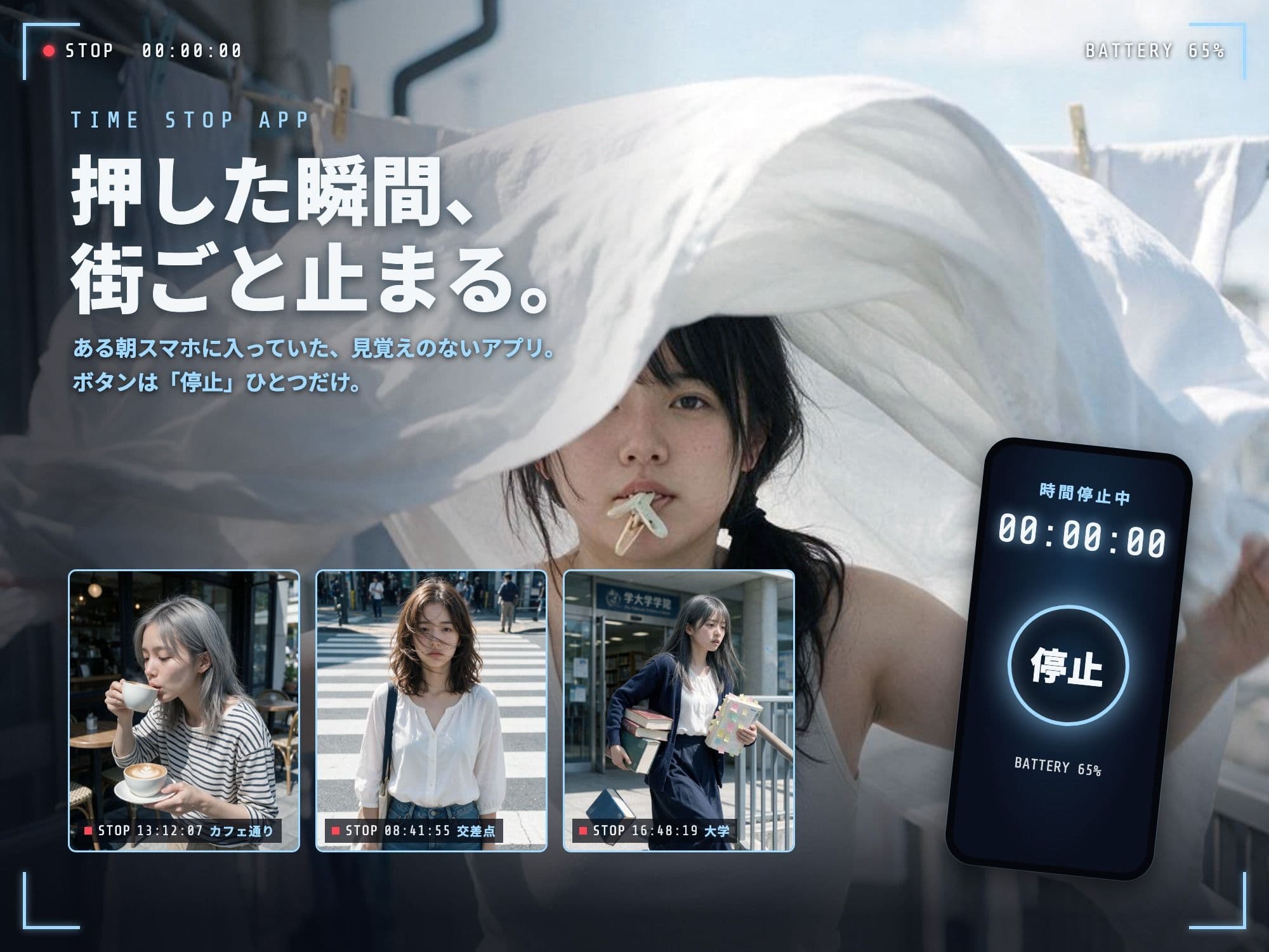 時間よ止まれ！街ゆく美女50人を止めてヤる サンプル1