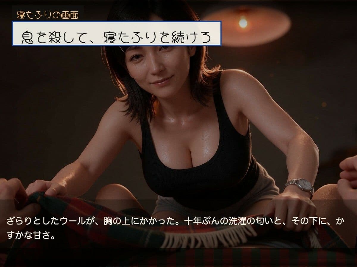 起きたら負け。寝たふりの俺に毎週またがる社宅の先輩〜常夜灯の下、添い寝のまま騎乗位中出し〜 サンプル3