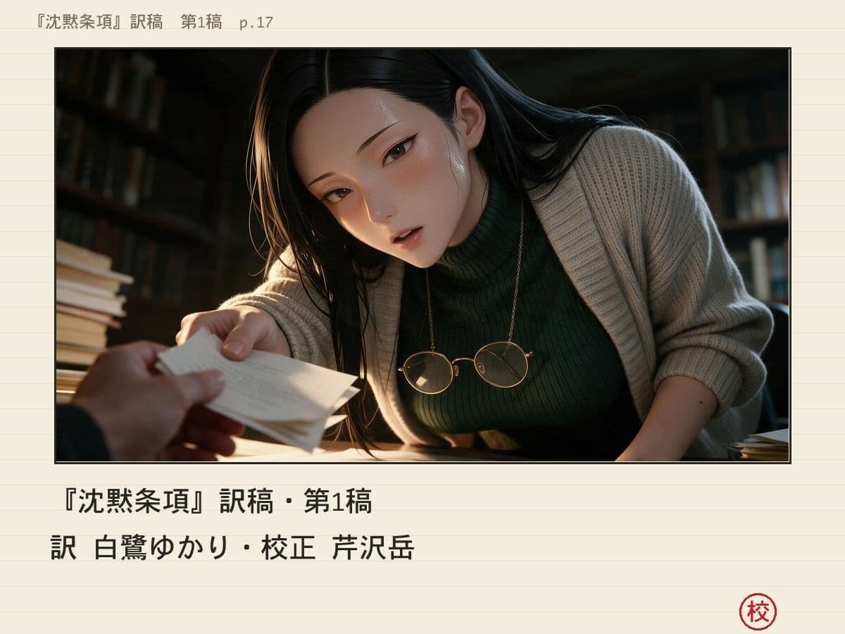 催淫アプリが効いたふりの黒髪巨乳翻訳家〜「……かかりました」と訳しながら、中出しまで許してくれる〜 サンプル1
