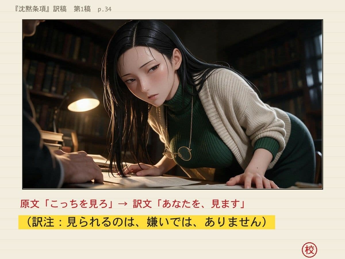 催淫アプリが効いたふりの黒髪巨乳翻訳家〜「……かかりました」と訳しながら、中出しまで許してくれる〜 サンプル2