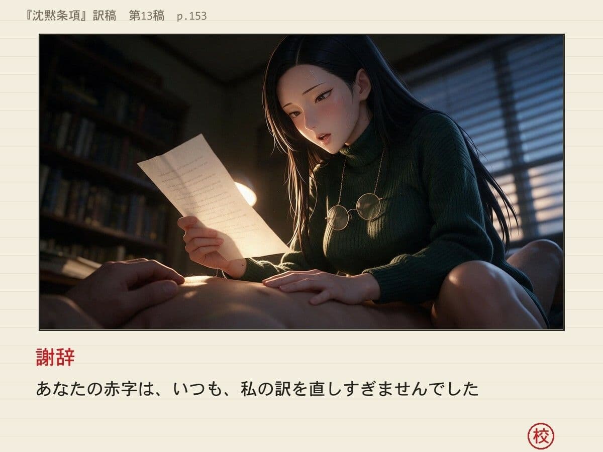 催淫アプリが効いたふりの黒髪巨乳翻訳家〜「……かかりました」と訳しながら、中出しまで許してくれる〜 サンプル9