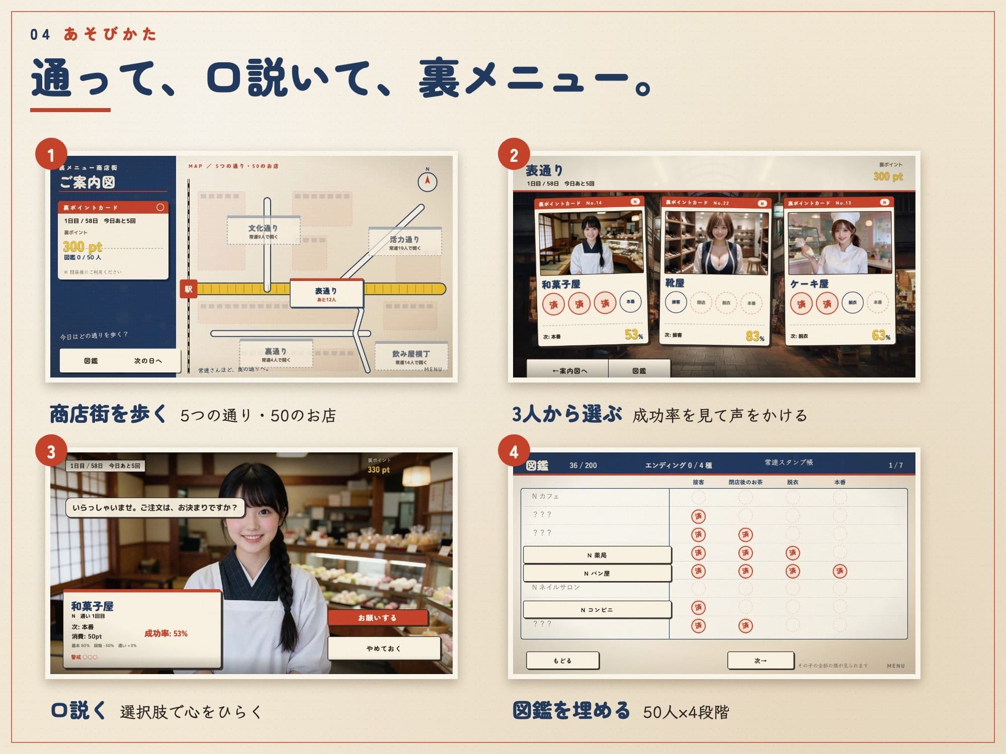 50人の看板娘たち〜俺だけ閉店後に裏オプ解放! サンプル4
