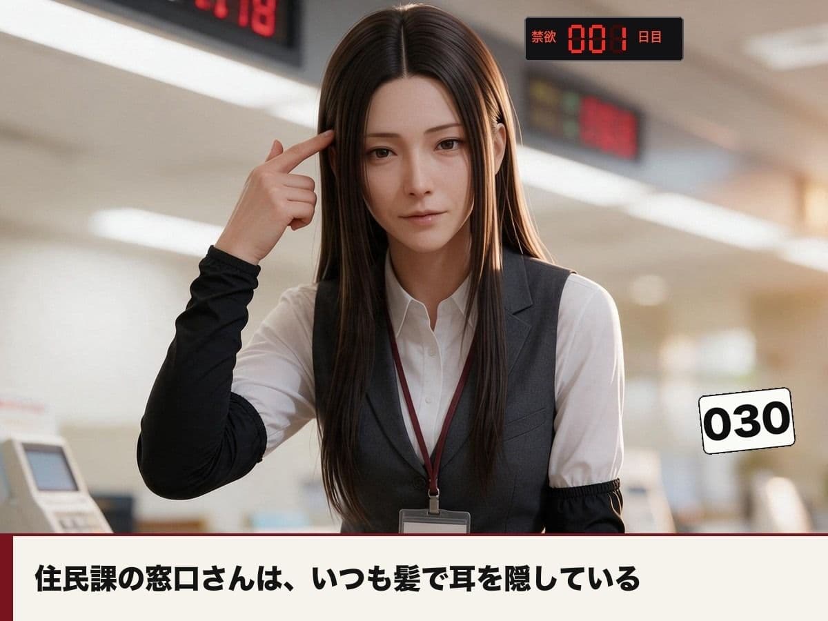耳だけは受理できません ―区役所・住民課の窓口―〜耳舐めと囁きで声が裏返る、禁欲30日目の中出し〜 サンプル1