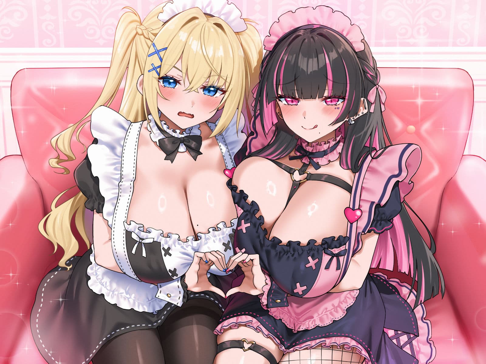 ガチ恋Wコンカフェ嬢と中出しおまんこ比べキャットファイト「めるのモノになりましょ？（はーと）」「推し変なんて絶対ダメ！」 サンプル4