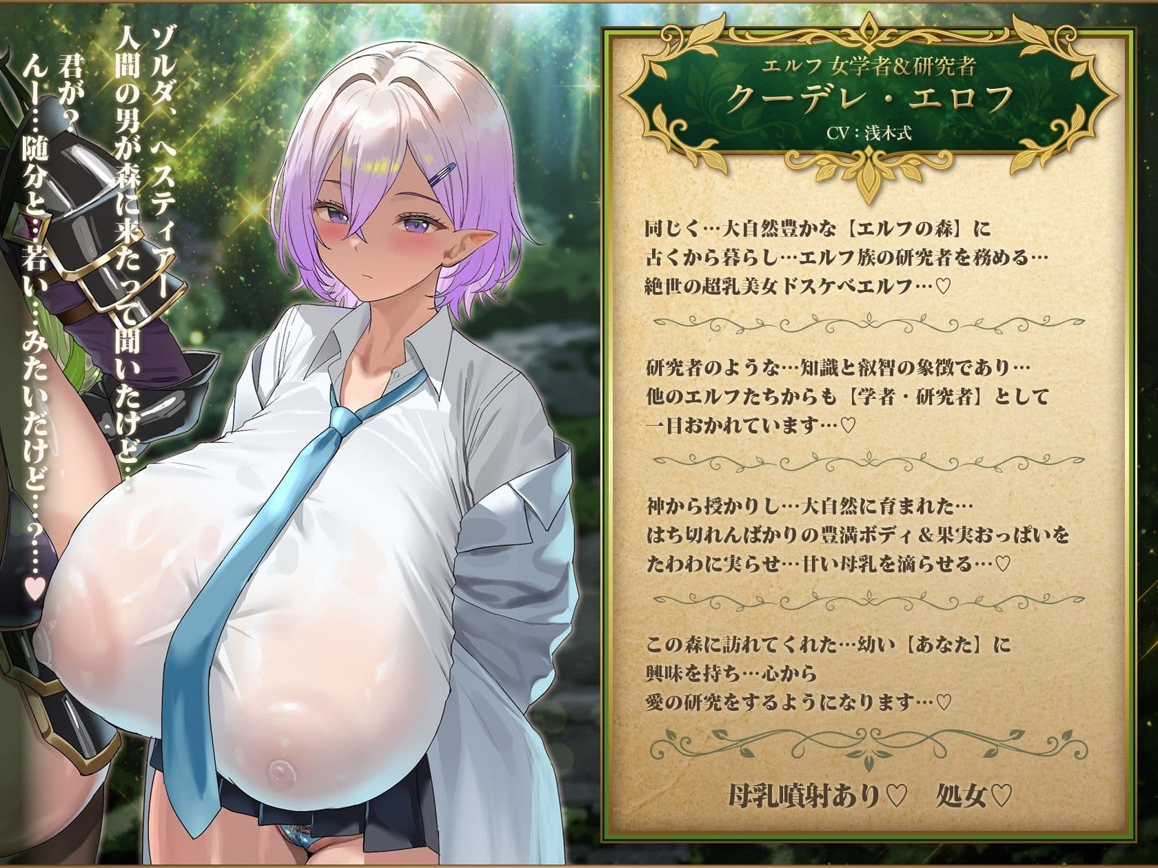 【6時間半×4人エルフ×母乳ハーレム】〜孕ませエルフの森〜 ショタ探検家のボクと…その子種で孕み「ボテる」…4人のドスケベ爆乳雌エルフたち…♪ サンプル5