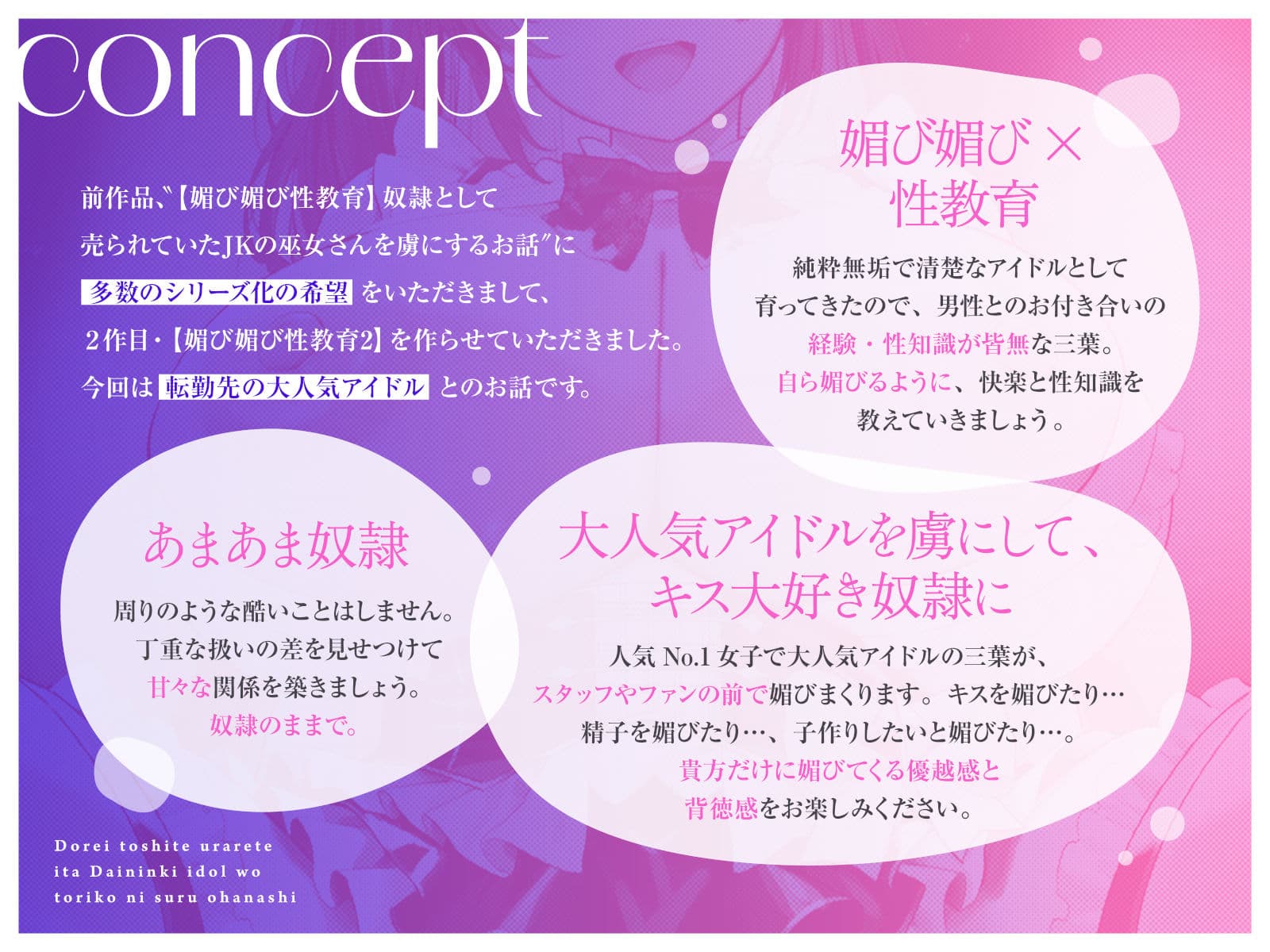 【媚び媚び性教育2】奴●として売られていた大人気アイドルを虜にするお話【キス大好き奴●】 サンプル3