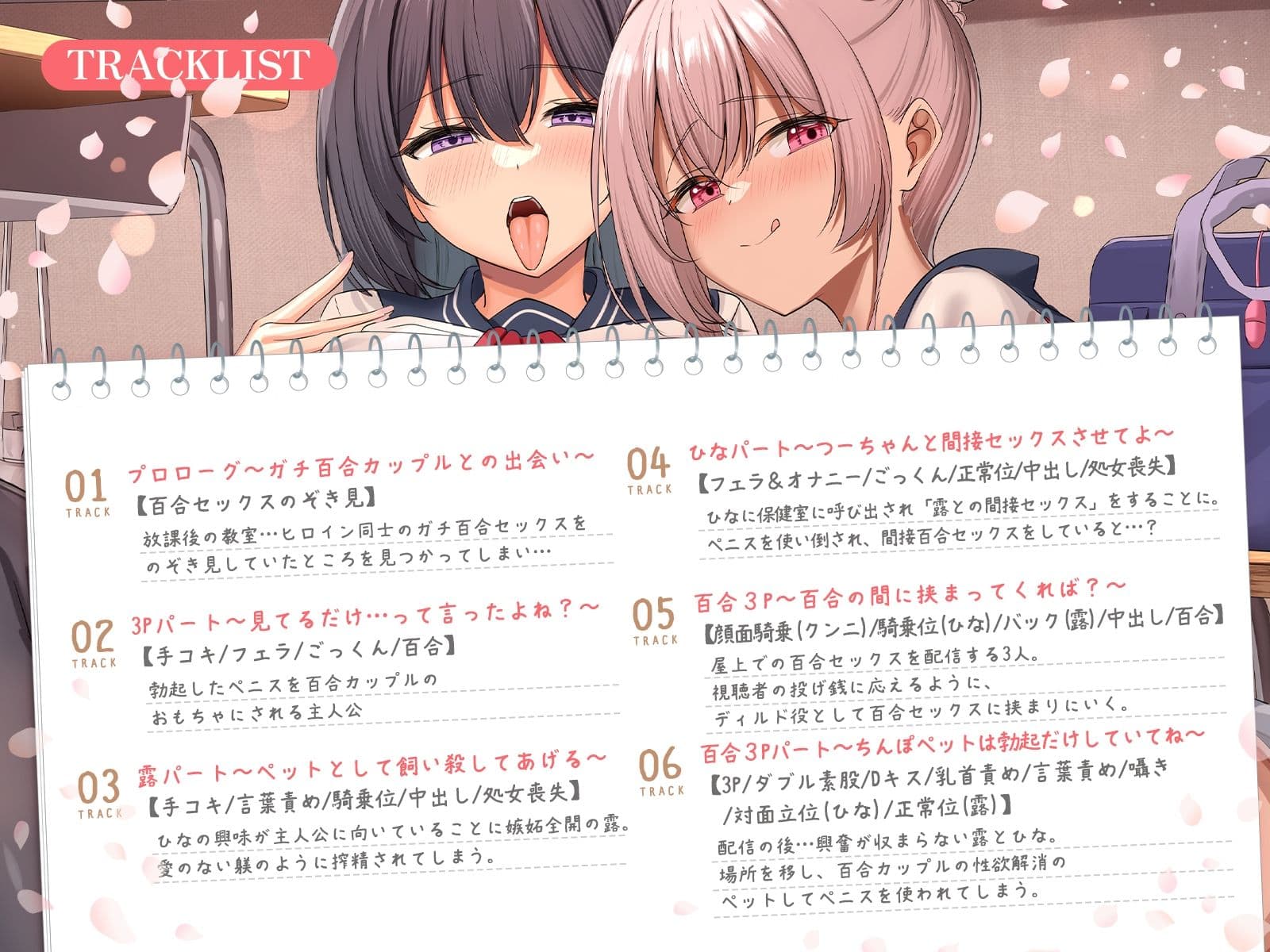 【女性優位フォーリー/イラストつき】僕は清楚JKとギャルJK百合カップルのレズ交尾用ディルドです【KU100】 サンプル5