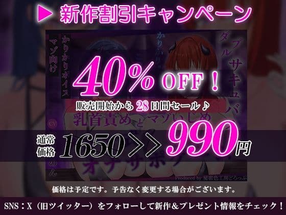 【ほぼ常時かりかり】Wサキュバスによる乳首責めとマゾ苛めノルマ式オナサポゲーム【ほぼ常時かりかりこりこりボイス×14のノルマ×マゾ】 サンプル2