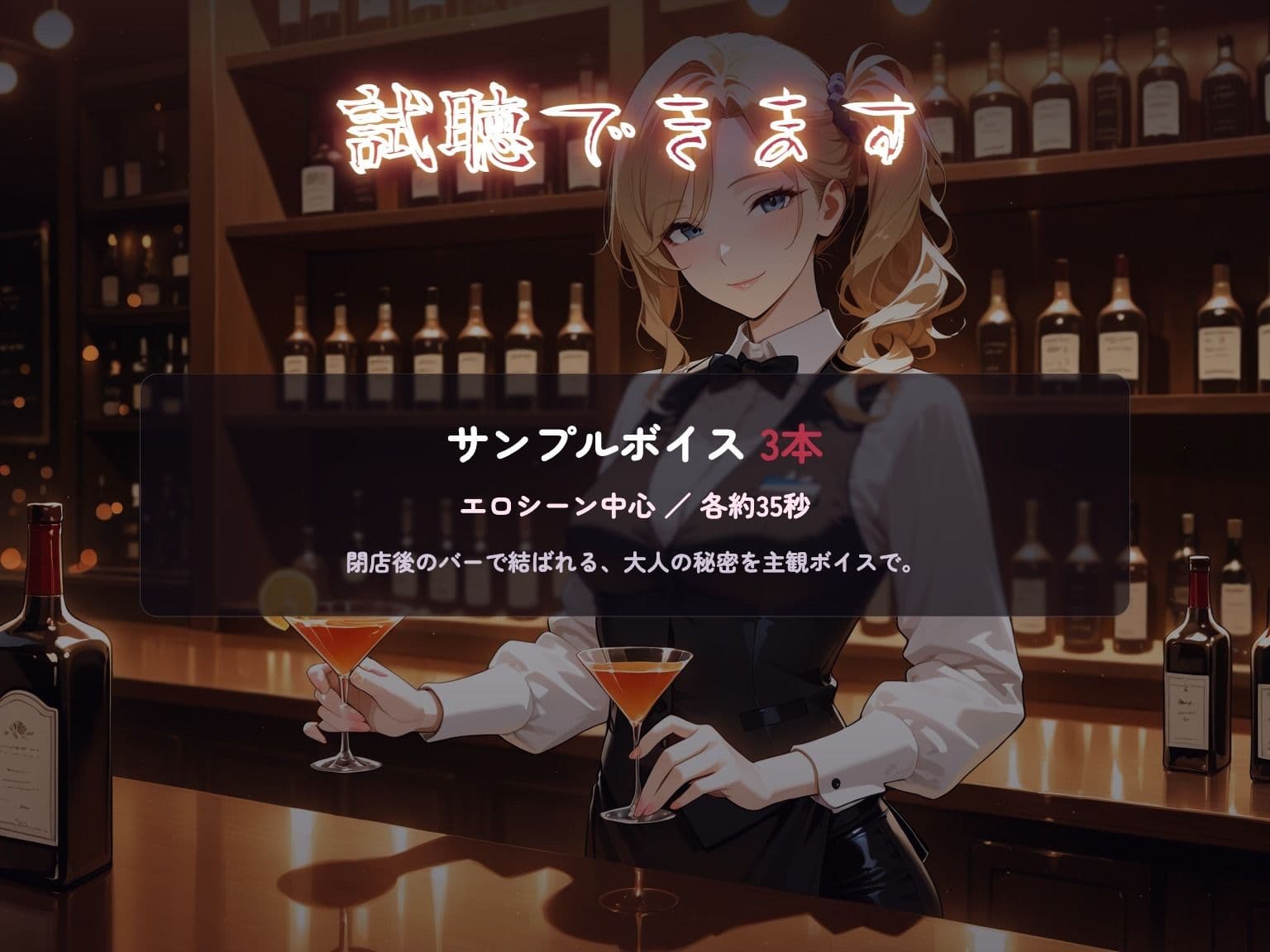 【総集編4時間】バーテンダーのお姉さんのささやきセックス（CG120枚付） サンプル2