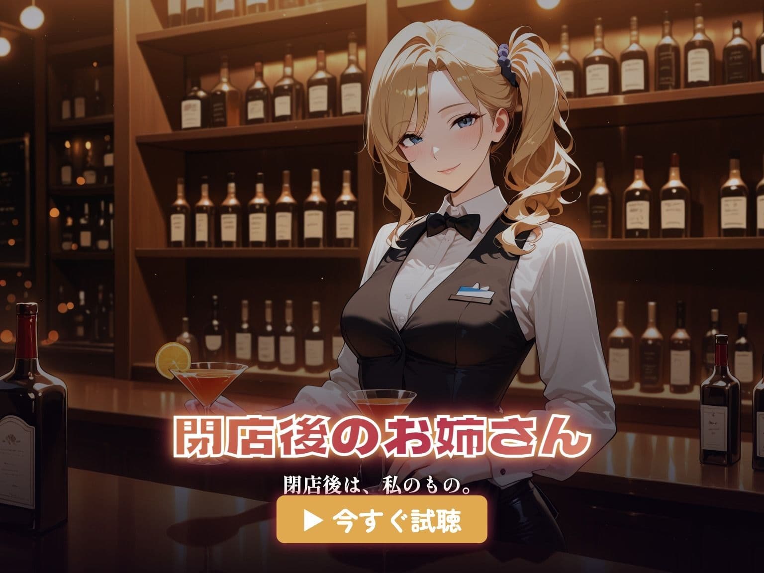 【総集編4時間】バーテンダーのお姉さんのささやきセックス（CG120枚付） サンプル4