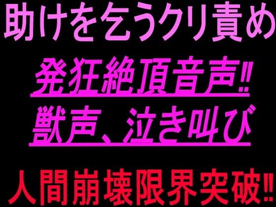 助けを乞うクリ責め発狂絶頂音声！！獣声、泣き叫び、人間崩壊限界突破！！