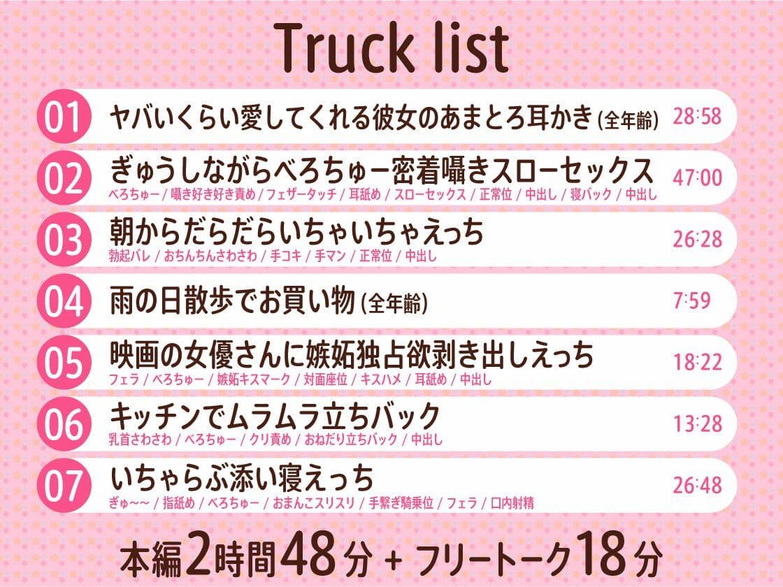 【3時間アドリブ】キスハメ共依存性活〜溺れるくらい激しいキスでヤバいほど愛してくれる彼女〜 サンプル4